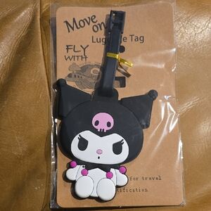 KUROMI inspired Black and Pink Luggage Tag